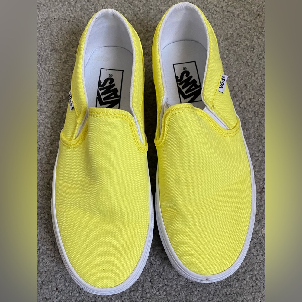 Vans Yellow Slip-On Shoes